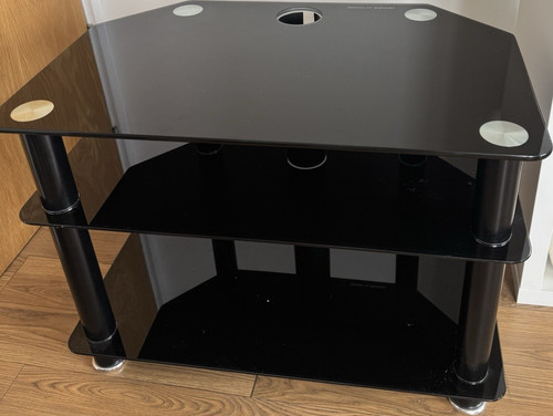 Black glass metal corner - metal, tv