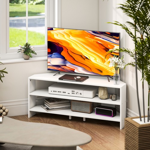 Homcom corner stand tv - stand,,