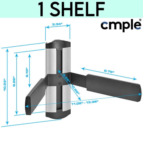 Wall mount shelf - 1-shelf, adjustable