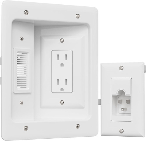 Cord hider for wall - cord, mounted